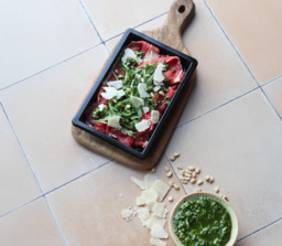 Carpaccio van gerookte entrecote