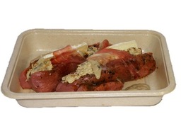 Gevulde varkenshaas in champignonsaus