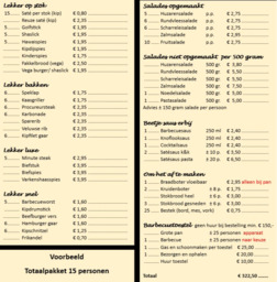 Barbecue totaalpakket 15-19 personen  Barbecue totaalpakket 15-19 personen