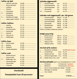 Barbecue totaalpakket luxe vanaf 20 personen Barbecue totaalpakket luxe vanaf 20 personen