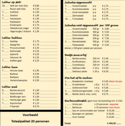 Barbecue totaalpakket vanaf 20 personen Barbecue totaalpakket vanaf 20 personen