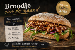 BROODJE VAN DE MAAND kipschnitzel pinda