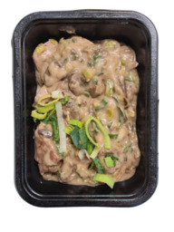 Varkenshaas in champignonroomsaus